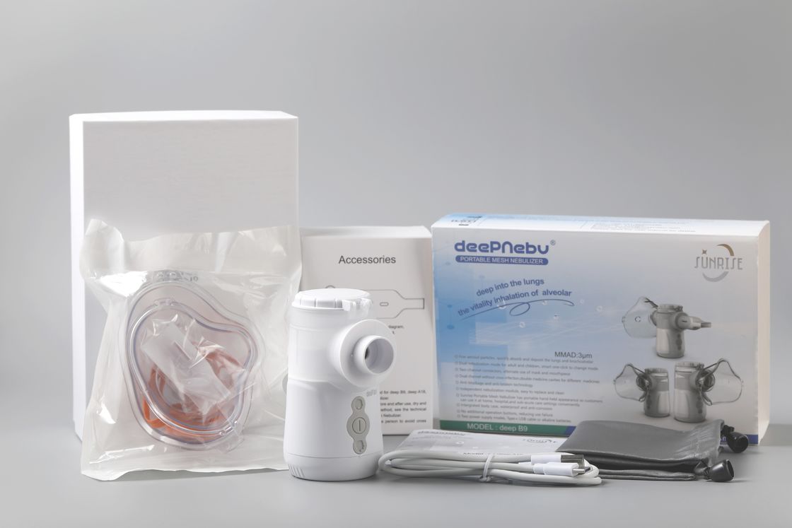 Portable Mesh Home Nebuliser Kit Vibrating Medical 3.2μm Asma Anak Dewasa