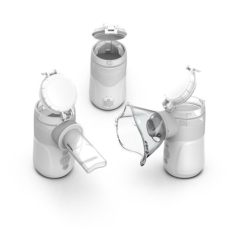 Nebulizer Rumah Portabel Batuk Dingin Anak-anak 0,35mL/Min DC USB Baterai Dapat Dilepas