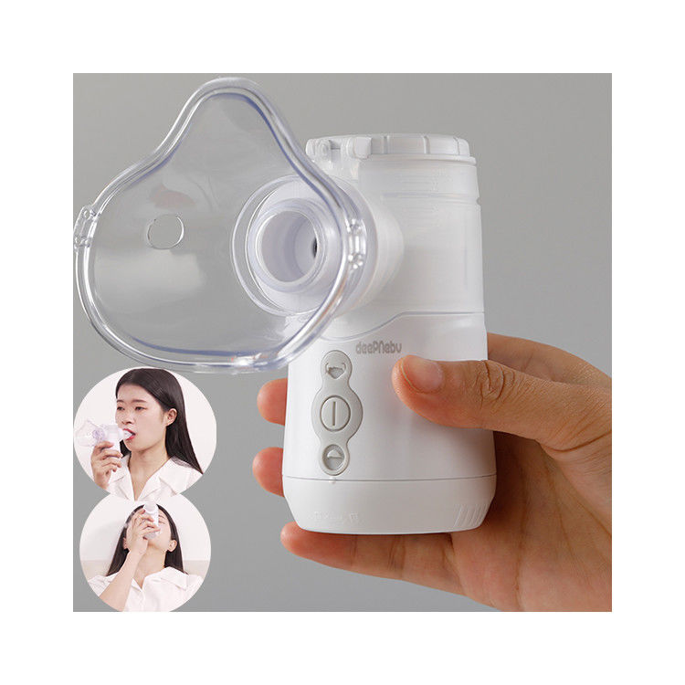 Nebulizer Rumah Portabel Batuk Dingin Anak-anak 0,35mL/Min DC USB Baterai Dapat Dilepas