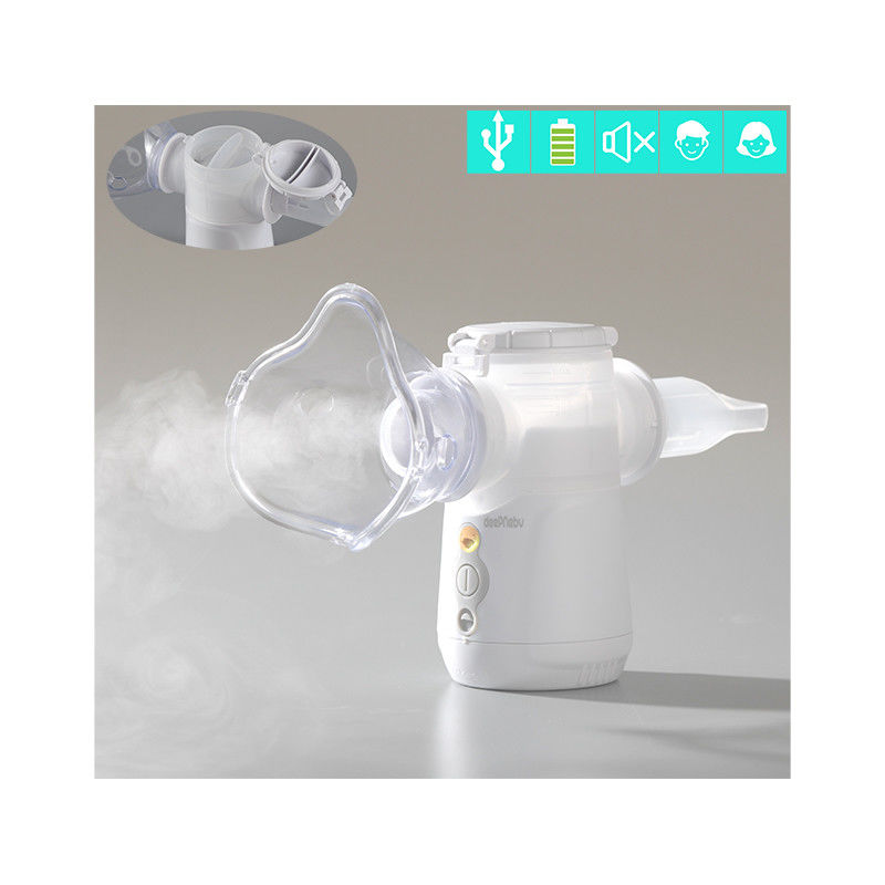 Homecare Medical Asthma Inhaler Nebulizer Baterai USB 3μm 40dB Untuk Anak Dewasa