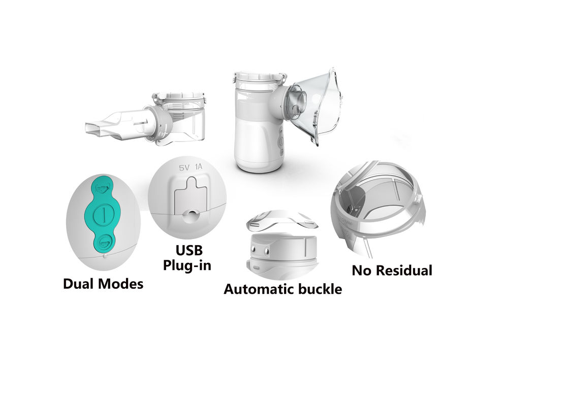 Rumah Sakit Portable Mesh Nebulizer Machine Medical 2.1-3.5μm Rumah Tangga Untuk Asma