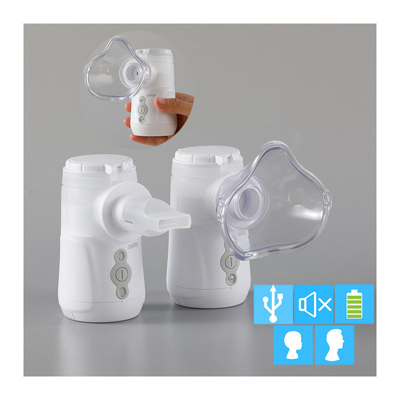 Mesin Nebuliser Rumah Portabel Perawatan Pernapasan Saluran Ganda 2.2μm - 3.6μm