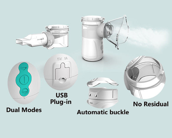 Mesin Nebulizer Rumah Batuk Dingin ≥0.25ml / Min Dengan DC 5V Power 3V Battery