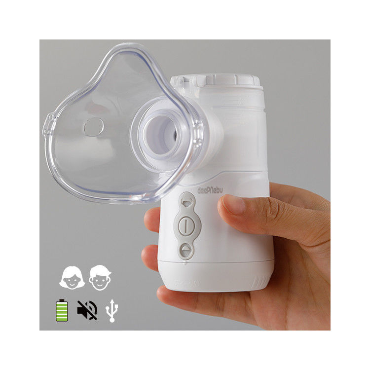 DC USB Breathing Adult Nebulizer Machine Batuk Bronkus 3,35μM 0,4mL / Min