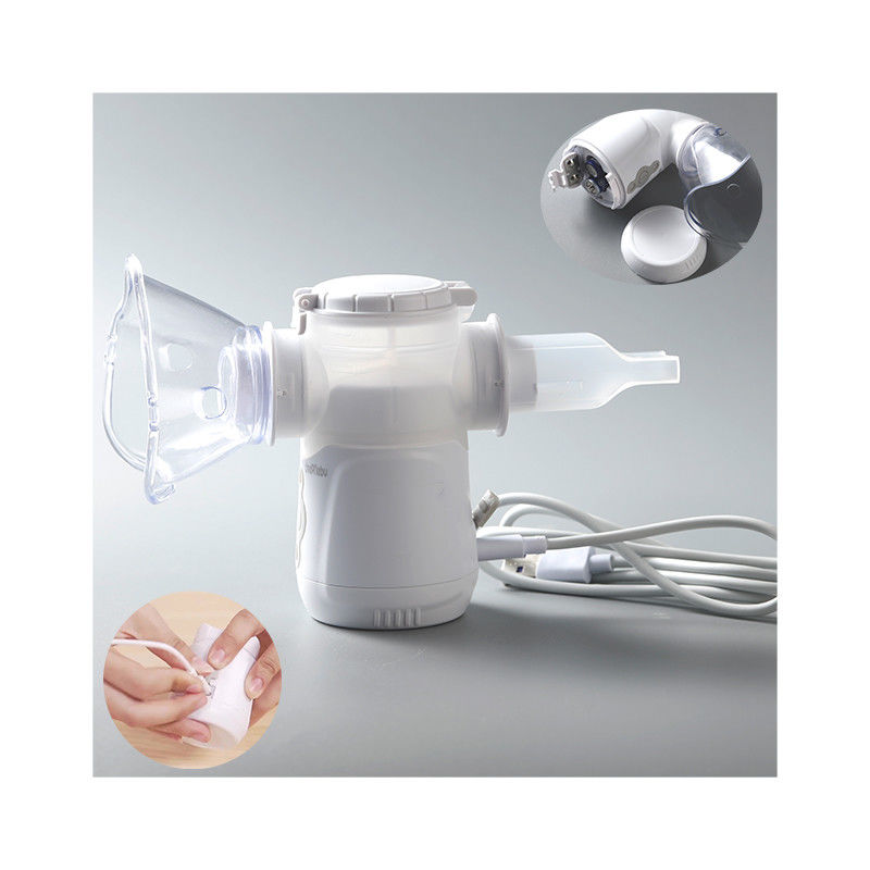 Mesin Nebulizer Jala Obat Mini 1,76-3,8μm Dingin Dengan Corong Masker