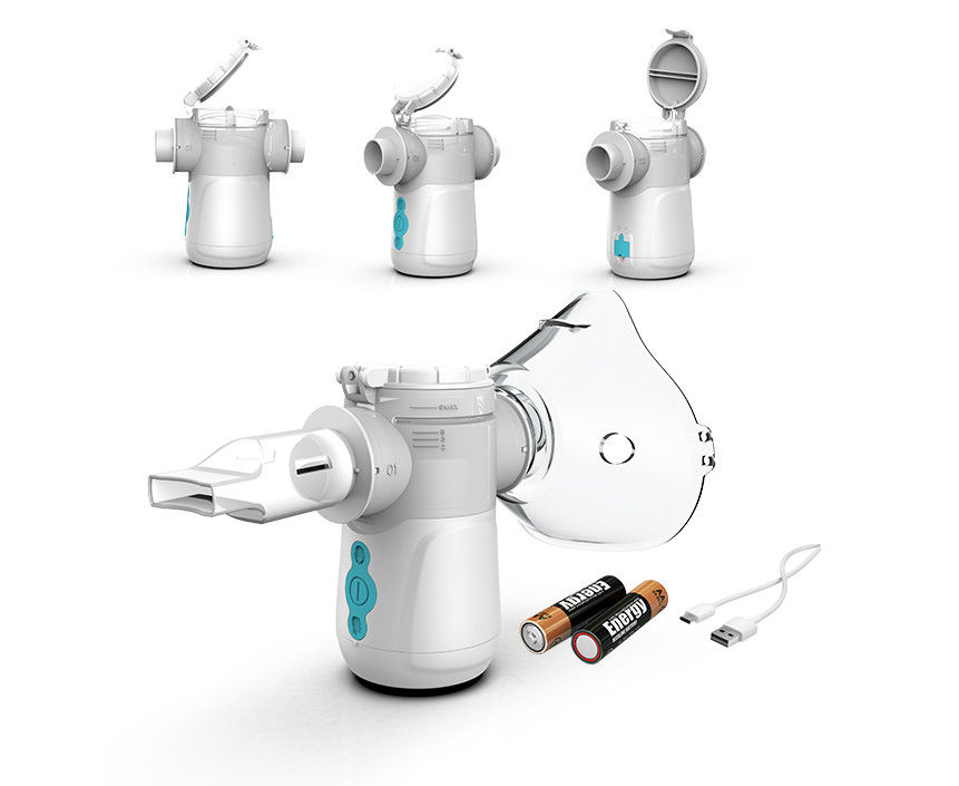 Pediatric Portable Mesh Nebulizer Inhaler 2.6μm - 3.2μm Baterai USB Tipe C