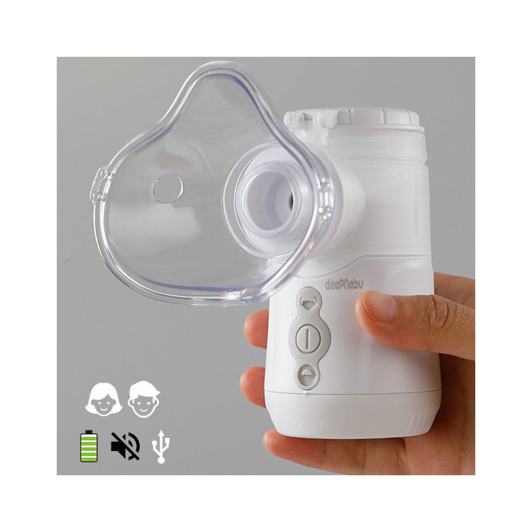 Mesin Nebulizer Mini Mesh Saluran Pernafasan 2.5 - 3.6μm Penghirup Obat Aerosol