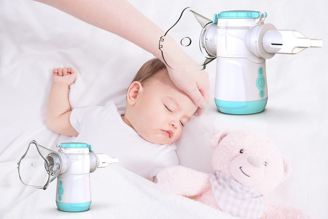 OEM Mesin Nebulizer Mesh Medis Berwarna ≤35dB Noise Deposit Lung