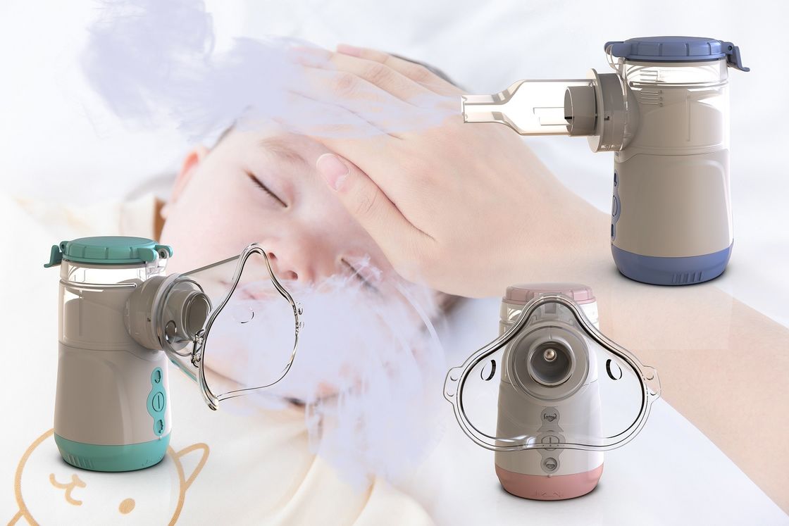 Ukuran Partikel 1,8-4,0μM Mesin Nebulizer Inhaler Tingkat Kebisingan Kurang dari 50dB
