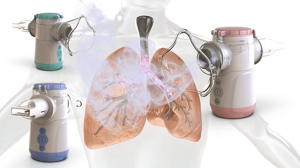 Ukuran Partikel 1,8-4,0μm Nebulizer Inhaler Mesin Kurang dari 50dB