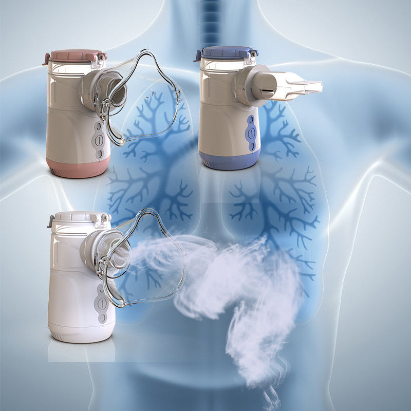 DC Power Portable Inhaler Nebulizer untuk Anak dan Dewasa 1.8-3.5μm MMAD