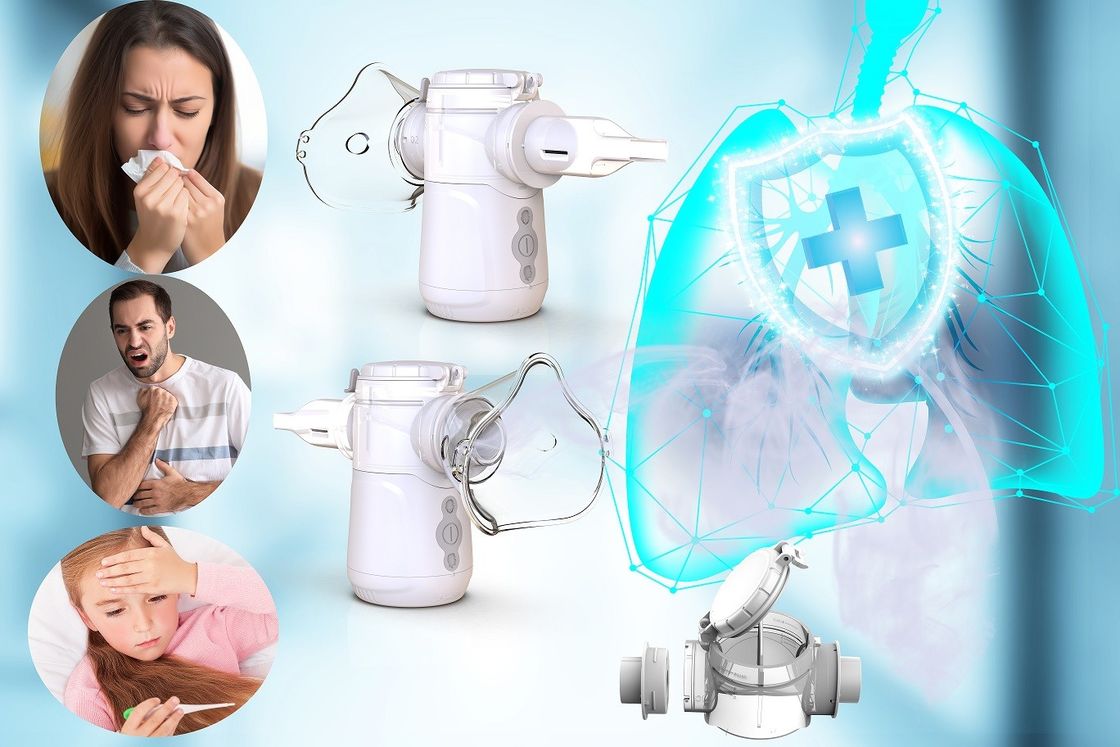 Baterai AA atau DC USB Powered Kids Adult Mesh Nebulizer untuk Alveoli Bronchioles