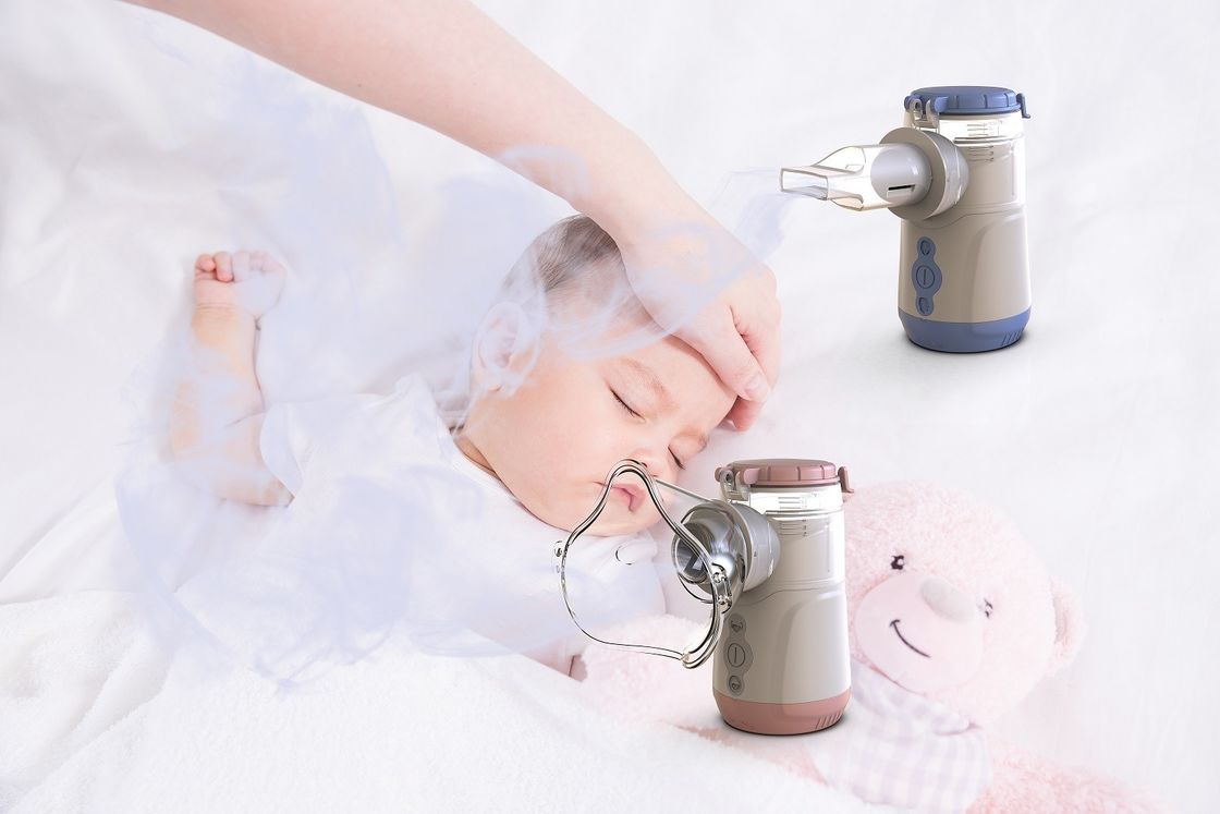 Baterai AA atau DC USB Powered Kids Adult Mesh Nebulizer untuk Alveoli Bronchioles