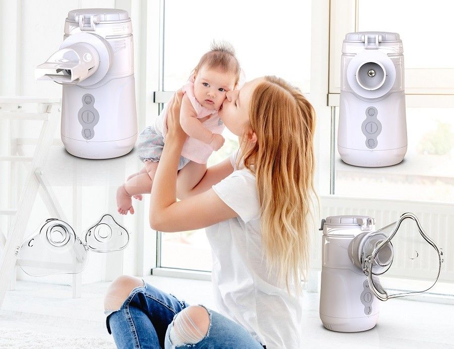 USB Tipe C Battery Mesh Nebulizer Modus disesuaikan untuk Anak-anak dan Dewasa
