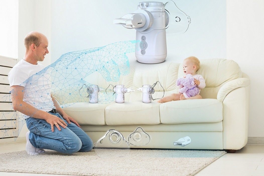 Mesin Nebulizer Mesh Portable dengan Frekuensi Getaran 105-110Hz Untuk Kesehatan Paru