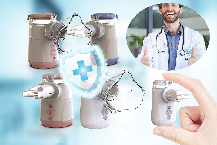 Mesin Nebulizer Mesh Portable dengan Frekuensi Getaran 105-110Hz Untuk Kesehatan Paru