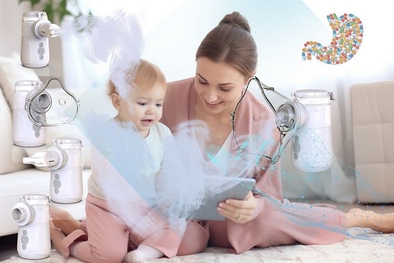 Mesin Nebulizer USB atau Battery Power Mesh untuk Anak-anak atau Dewasa
