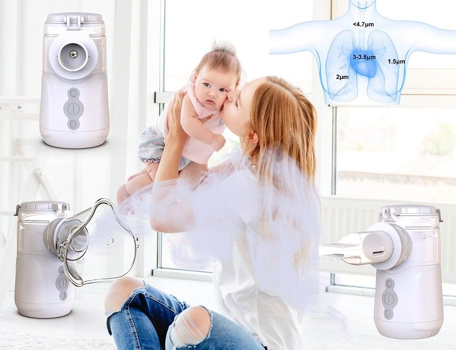 Mesin Nebulizer Mesh dengan 2 modus untuk anak-anak dan orang dewasa Superior untuk kompresor
