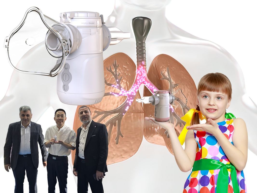 1-4.7μm Ukuran partikel halus Inhaler Vibrating Mesh Aerosol Pengiriman untuk anak-anak atau orang dewasa