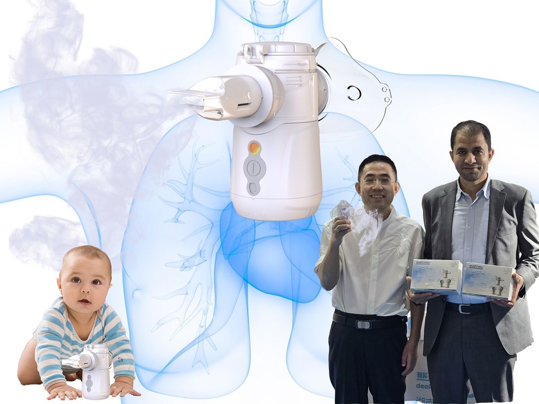 Vibrating Mesh Nebulizer Particle Size 1-5μm Medis dan Portable Anti Broken Tidak ada residu Tidak ada penyumbatan