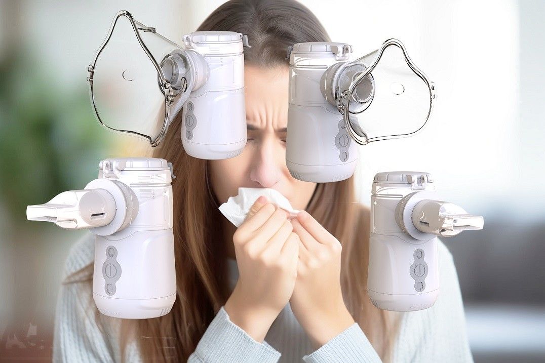 Vibrating Mesh Nebulizer Particle Size 1-5μm Medis dan Portable Anti Broken Tidak ada residu Tidak ada penyumbatan