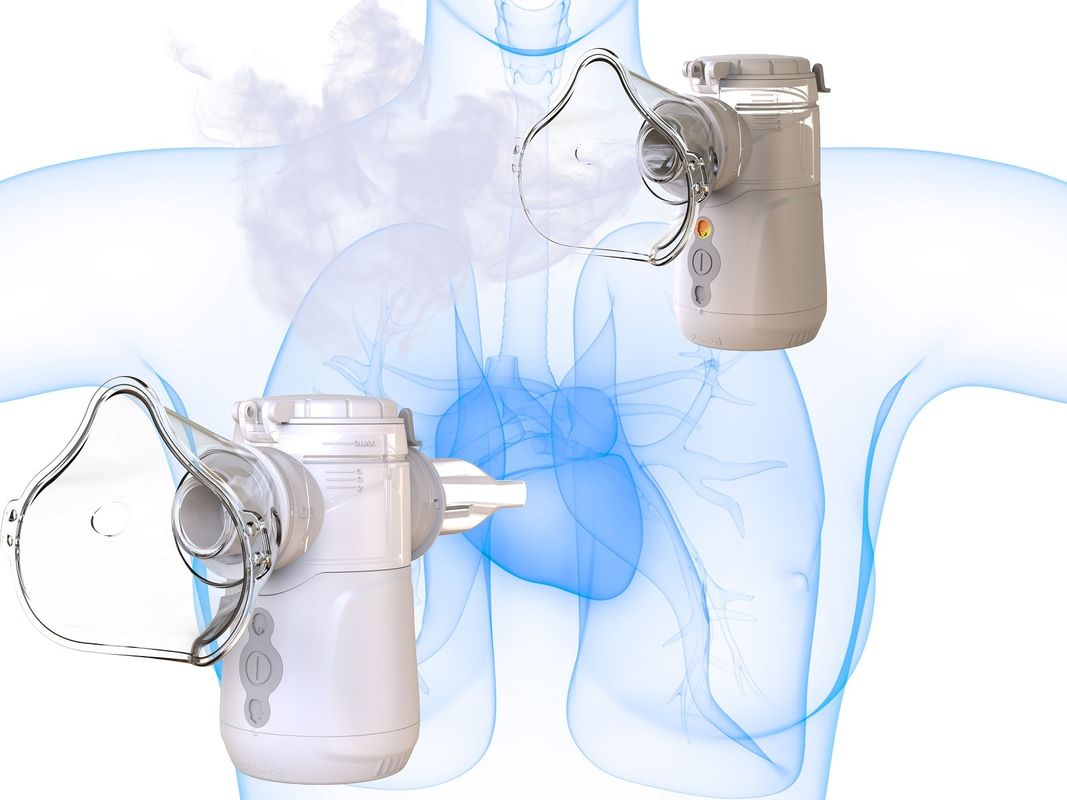 Portable Vibrating Nebulizer 2-3μm MMAD Particles Inhalation Machine dengan Kapasitas 9-18ml dan Konsumsi Daya 1,5W