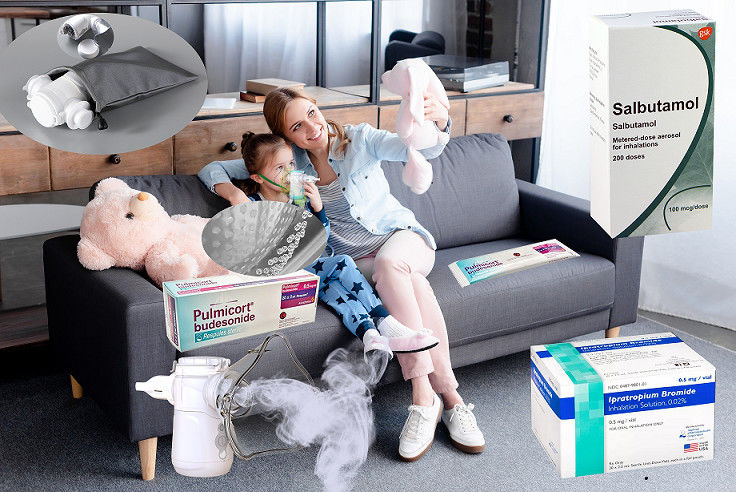 Vibrating Mesh Inhaler DC atau USB Power Medical Anak-anak dan Dewasa Inhalasi 1-3μm